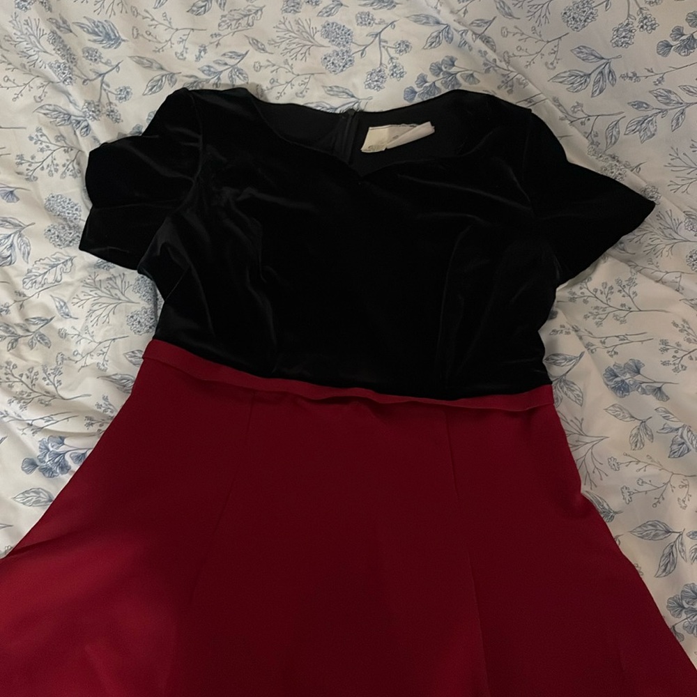 Beautiful red and black floor length dress
